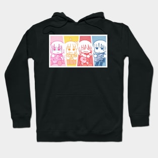 Bocchi the Rock Kessoku Band chibi girls Hoodie